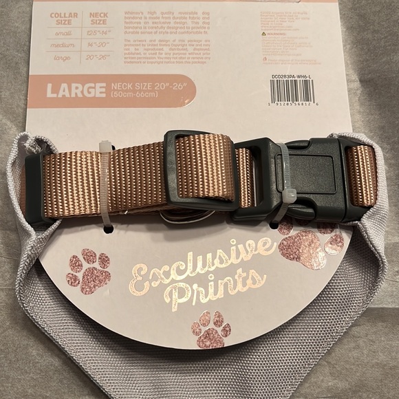 🔥🔥🔥She loved me first dog collar with bandanna attached size Large - Picture 3 of 3